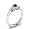 Claddagh Blue Sapphire Engagement Ring in White Gold
