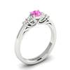 Claddagh Pink Sapphire Engagement Ring in White Gold