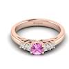 Claddagh Pink Sapphire Engagement Ring in Rose Gold