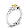 Claddagh Yellow Sapphire Engagement Ring in White Gold