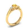 Claddagh Yellow Sapphire Engagement Ring in Yellow Gold