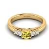 Claddagh Yellow Sapphire Engagement Ring in Yellow Gold