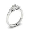 Claddagh White Sapphire Engagement Ring in White Gold