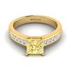 Yellow Sapphire Yellow Gold Princess Cut Engagement Ring Pharos