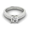 Diamond White Gold Princess Cut Engagement Ring Pharos