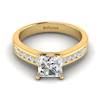 Diamond Yellow Gold Princess Cut Engagement Ring Pharos