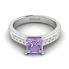Amethyst White Gold Princess Cut Engagement Ring Pharos