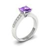 Amethyst White Gold Princess Cut Engagement Ring Pharos