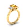 Yellow Sapphire Yellow Gold Emerald Cut Engagement Ring Blanche