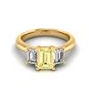 Yellow Sapphire Yellow Gold Emerald Cut Engagement Ring Blanche