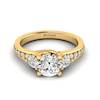 Diamond Yellow Gold Three Stone Engagement Ring Sorento