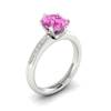 Pink Sapphire White Gold Oval Engagement Ring Nymph