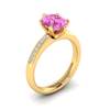 Pink Sapphire Yellow Gold Oval Engagement Ring Nymph