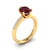 Garnet Ring Yellow Gold Oval Nymph