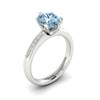 Aquamarine White Gold Oval Engagement Ring Nymph