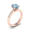 Aquamarine Rose Gold Oval Engagement Ring Nymph