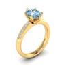Aquamarine Yellow Gold Oval Engagement Ring Nymph