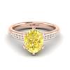 Yellow Sapphire Rose Gold Oval Engagement Ring Nymph