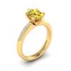 Yellow Sapphire Yellow Gold Oval Engagement Ring Nymph