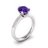 Amethyst White Gold Oval Engagement Ring Nymph