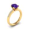 Amethyst Yellow Gold Oval Engagement Ring Nymph