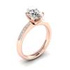 White Sapphire Rose Gold Oval Engagement Ring Nymph