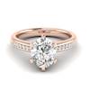 White Sapphire Rose Gold Oval Engagement Ring Nymph