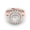 Diamond Rose Gold Cluster Engagement Ring Aquila