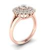 Diamond Rose Gold Cluster Engagement Ring Aquila