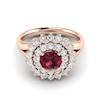 Garnet Ring Rose Gold Cluster Aquila