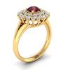 Garnet Ring Yellow Gold Cluster Aquila