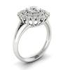 White Sapphire White Gold Cluster Engagement Ring Aquila