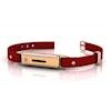Brilliyond Smart Fitbit Bangle Pink Sapphire Rose and Yellow Gold Cherry Belt