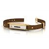 Brilliyond Smart Fitbit Bangle Pink Sapphire Yellow and White Gold Coffee Belt