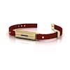 Brilliyond Smart Fitbit Bangle Pink Sapphire Yellow Gold Leopard Cherry Belt