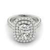 Diamond White Gold Halo Engagement Ring Corona