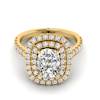 Diamond Yellow Gold Halo Engagement Ring Corona