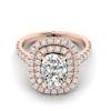 Diamond Rose Gold Halo Engagement Ring Corona