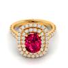 Cushion Cut Ruby Engagement Ring by Brilliyond Australia