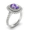 Double Halo CZ Amethyst Engagement Ring by Brilliyond Australia