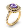 Amethyst Yellow Gold Halo Engagement Ring Corona