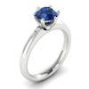 Blue Sapphire White Gold Solitaire Engagement Ring Byond