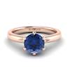 Blue Sapphire Rose Gold Solitaire Engagement Ring Byond