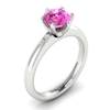 Pink Sapphire White Gold Solitaire Engagement Ring Byond