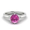 Pink Sapphire White Gold Solitaire Engagement Ring Byond
