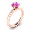 Pink Sapphire Rose Gold Solitaire Engagement Ring Byond
