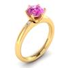 Pink Sapphire Yellow Gold Solitaire Engagement Ring Byond