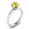 Yellow Sapphire White Gold Solitaire Engagement Ring Byond