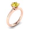 Yellow Sapphire Rose Gold Solitaire Engagement Ring Byond