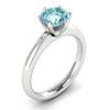 Aquamarine White Gold Solitaire Engagement Ring Byond